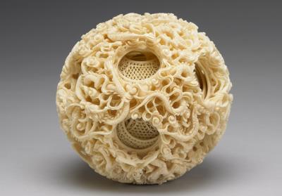 图片[2]-Set of carved openwork concentric ivory balls with cloud-and-dragon decoration, Guangdong, Qing dynasty, 19th century-China Archive